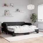 vidaXL Slaapbank met onderschuifbed en matrassen 80x200 cm, Verzenden, Nieuw