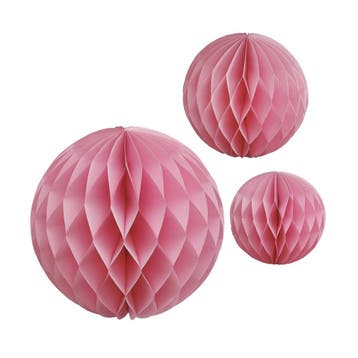 Roze Honeycomb 3st, Verzenden, Nieuw