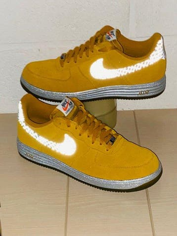 Nike - Lunar Force 1 Reflect Gold Silver P46 - Sneakers -, Nieuw