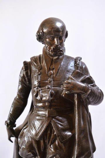 Sculpture, Shakespeare - 40 cm - En alliage - 1900