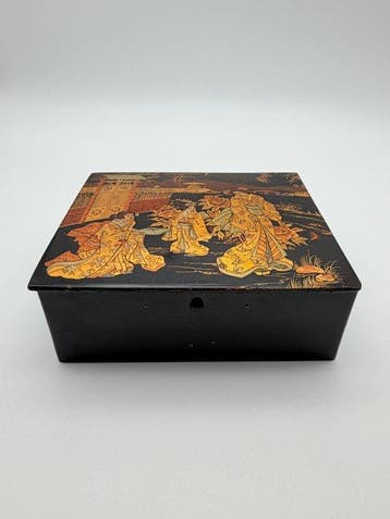 Doos - Hout, Goud, Zilver, Metaal