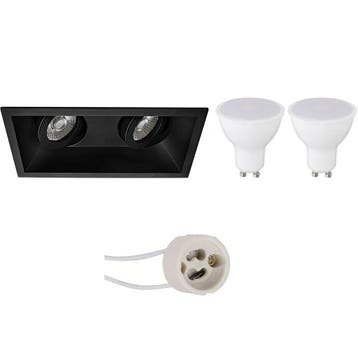 LED Spot Set Pragmi Zano Pro - 4W Kantelbare Witte & Zwarte, Huis en Inrichting, Verzenden, Nieuw