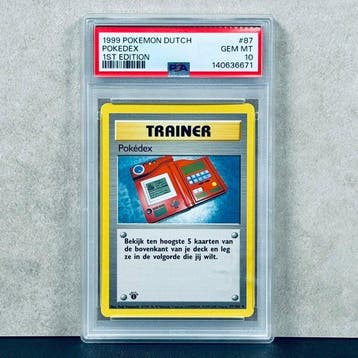 Pokémon Graded card - Pokedex #87 1999 Pokemon Dutch 1st, Nieuw
