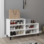 vidaXL Schoenenkast 102x36x60 cm bewerkt hout wit, Verzenden