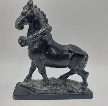 sculptuur, Caballo. - 18 cm - Steen