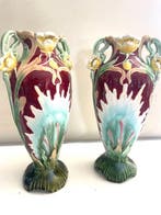 Vase (2) - Faïence - Art Nouveau, Antiek en Kunst