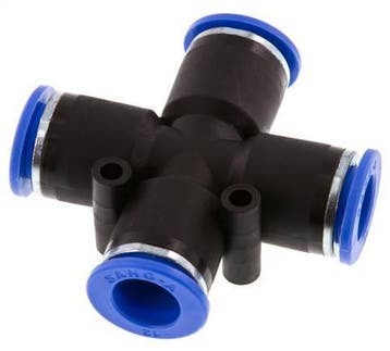 Raccord enfichable croisé 12 mm PA 66 NBR, Verzenden