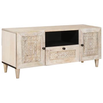 vidaXL TV Eenheden met lade Wit 105 x 33 x 46 cm Bewerkt, Verzenden