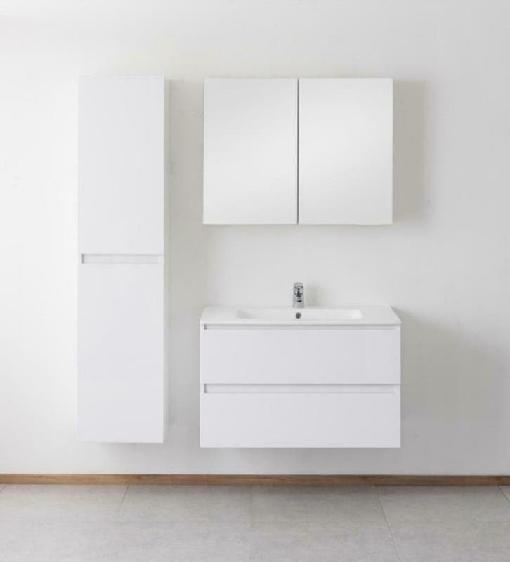 Sanifun badkamermeubel Karolina Wit 90 Glanzend., Maison & Meubles, Salle de bain | Meubles de Salle de bain, Enlèvement ou Envoi