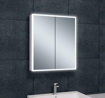 Quatro spiegelkast +verlichting 60x70x13, Huis en Inrichting, Woonaccessoires | Spiegels, Ophalen of Verzenden, Nieuw