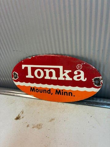 Tonka – Ovaal Emaille Reclamebord – Speelgoed – Vintage Look