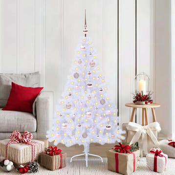 vidaXL Kunstkerstboom met 150 LED Wit 150 cm PVC en Staal, Verzenden