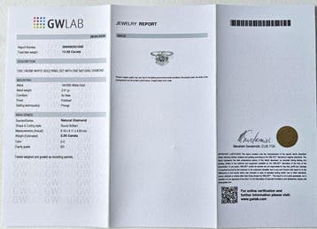 Verlovingsring - 14 karaat Witgoud - 2.00ct. tw. Diamant