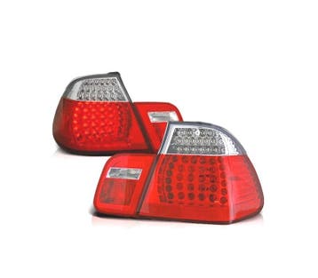 FEUX ARRIÈRE BMW E46 01-05 LED ROUGE CHROMÉ LOOK M3, Autos : Pièces & Accessoires, Verzenden