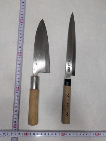 Keukenmes - Staal, Hout - Japan - Traditionele Japanse deba-
