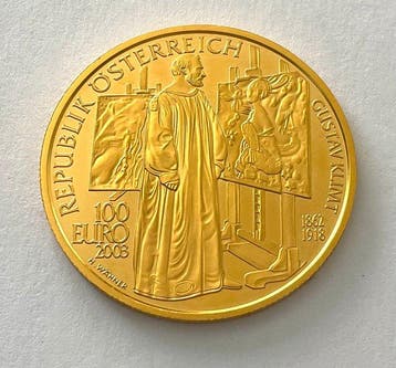 Oostenrijk. 100 Euro 2003 Gustav Klimt - Der Kuss
