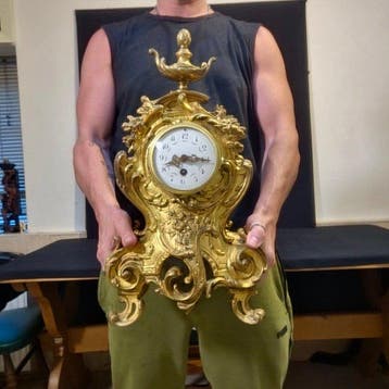 Horloge de table Style Rococo - Bronze doré - 1850-1900 -