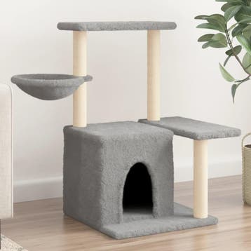 vidaXL Kattenmeubel met sisal krabpalen 83 cm lichtgrijs, Verzenden