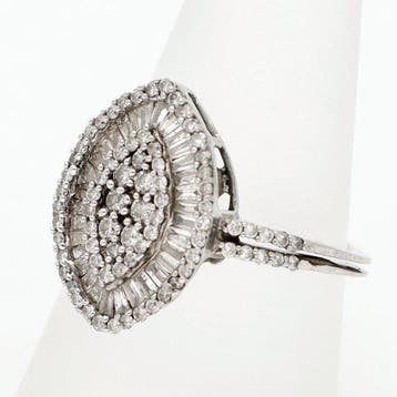 Ring - 14 karaat Witgoud Diamant (Natuurlijk), Nieuw