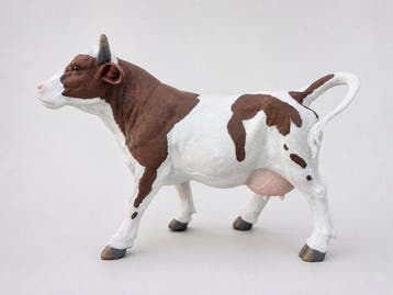 Beeld, Simmental koe bruin - 41 cm - polyresin