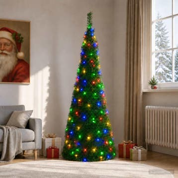 vidaXL Pop-up kerstboom met led 180 cm 150 LEDs PVC Groen, Verzenden, Nieuw