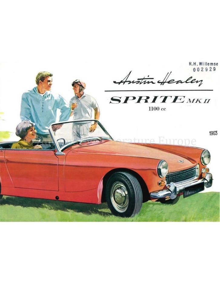 1963 AUSTIN HEALEY SPRITE MK II BROCHURE NEDERLANDS, Livres, Autos | Brochures & Magazines