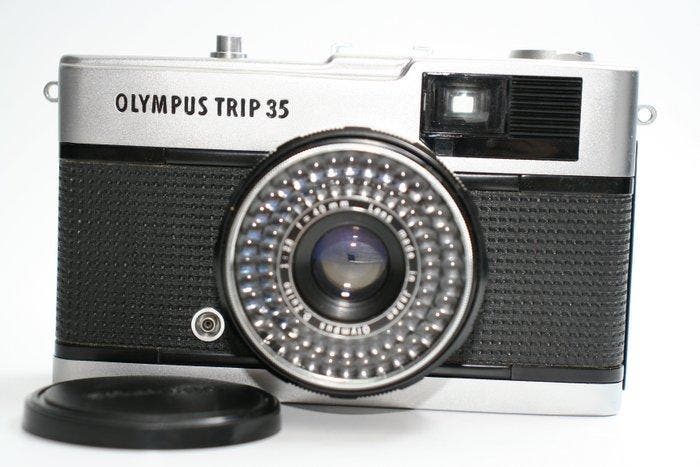 Olympus Trip 35 D.Zuiko 40mm f2.8 with lens cap Analoge, Audio, Tv en Foto, Fotocamera's Analoog