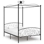 vidaXL Hemelbedframe metaal zwart 140x200 cm, Huis en Inrichting, Verzenden, Nieuw
