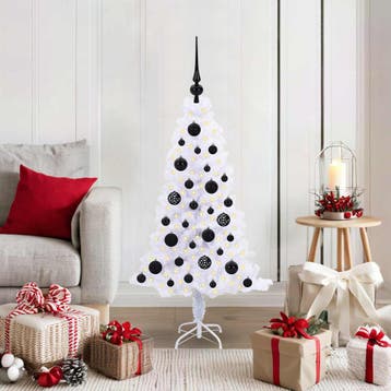 vidaXL Kunstkerstboom met 150 LED Wit 120 cm PVC en Staal, Verzenden, Nieuw