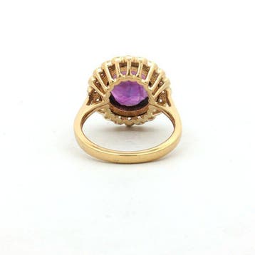 Zonder minimumprijs - Ring Zilver - 3.74ct. tw. Amethist -