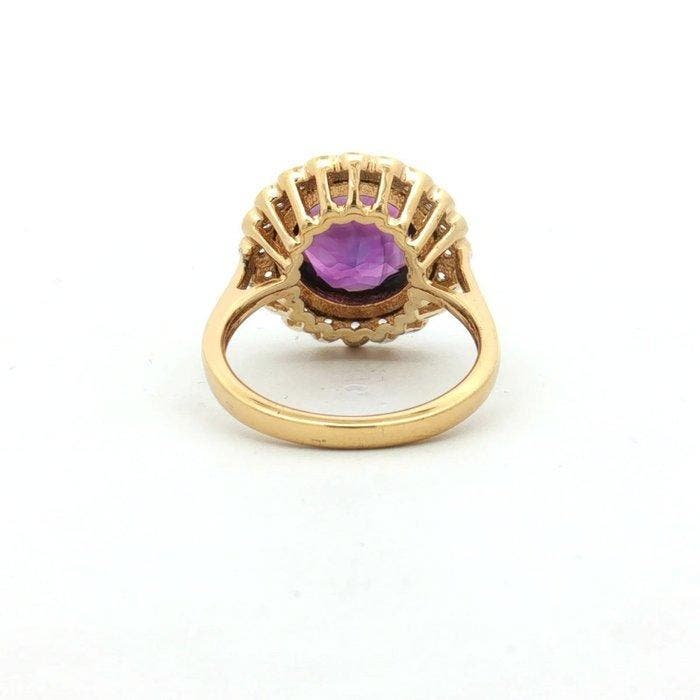 Zonder minimumprijs - Ring Zilver - 3.74ct. tw. Amethist -, Bijoux, Sacs & Beauté, Bagues
