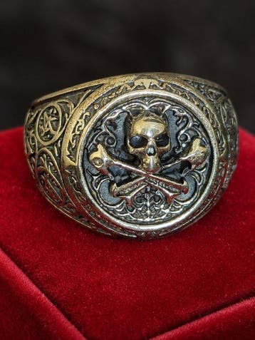 925, Argent - Bague - anneau sigillaire maçonnique
