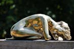 Beeld, sleeping woman - 40 cm - Brons