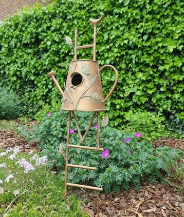 Beeldje - BIrdhouse - IJzer, Metaal
