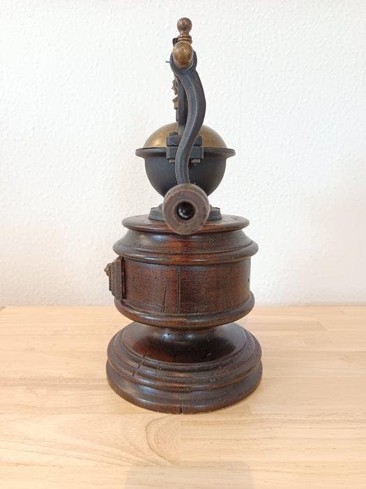 Koffiemolen - Hout, Metaal, Messing - Vintage, Antiek en Kunst, Antiek | Keukengerei