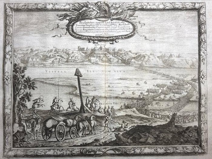 Polen - Beleg van Sacrozin van 3 tot 6 maart 1657 in Polen;, Boeken, Atlassen en Landkaarten
