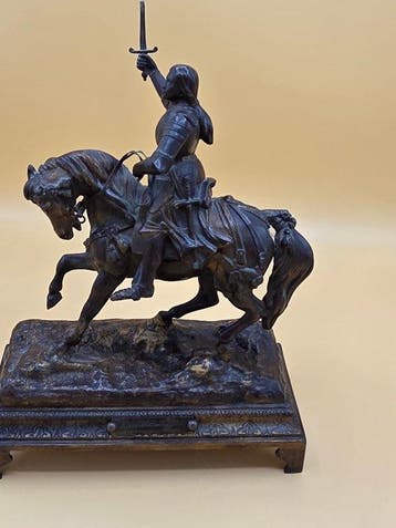 Beeldje, Jeanne DArc - 26.5 cm - Zinklegering