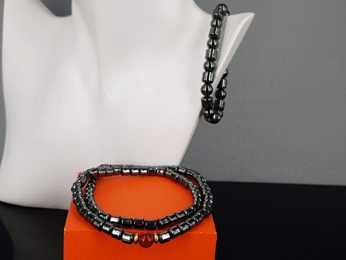 Terahertz & Karneoolsteen / Armbandlengte 16 cm - Ketting, Collections, Minéraux & Fossiles