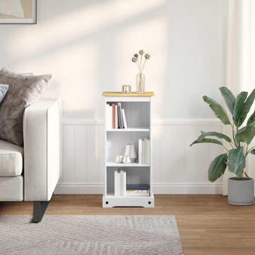 vidaXL Boekenkast 46 x 29 x 100 cm Massief grenenhout Wit, Huis en Inrichting, Verzenden, Nieuw