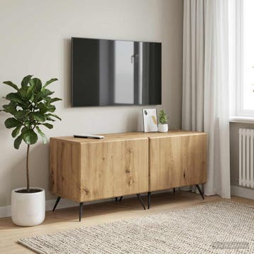 vidaXL Tv-meubel Artisanaal eiken Bewerkt hout, Verzenden