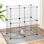 vidaXL Huisdierenkooi met deur 12 panelen 35x35 cm staal, Verzenden, Nieuw