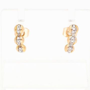 Boucles doreilles - 18 carats Or jaune Diamant (Naturelle), Nieuw