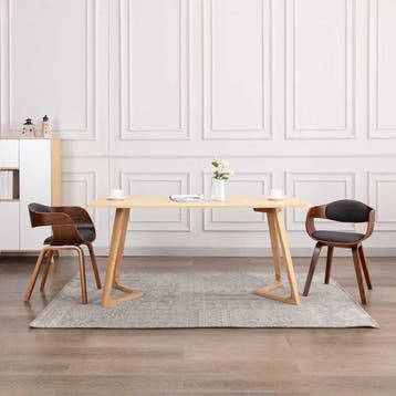 Eetstoelen grijs set 2 | -53% Retour Deal | Sla je slag!, Verzenden