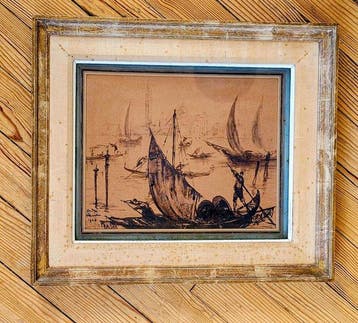 André Marie (1898-1984) - Scène de Venice, Antiek en Kunst