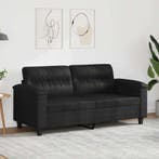 vidaXL Tweezitsbank / zetel 140 cm microvezelstof zwart, Verzenden, Nieuw