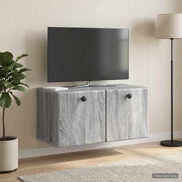 vidaXL Wandmontage TV-kast 59,5 x 31 x 30 cm Grijs Sonoma, Verzenden, Nieuw