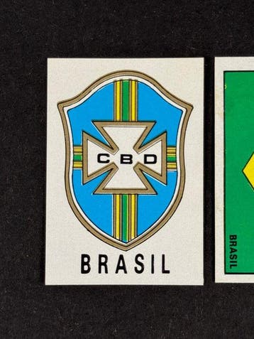 1970 Panini Mexico 70 World Cup, - Badge & Flag: Brasil - 2, Verzamelen, Nieuw