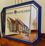 Hofbräu München - Spiegel - Glas, Hout - Quadro Reclamesbord, Antiek en Kunst