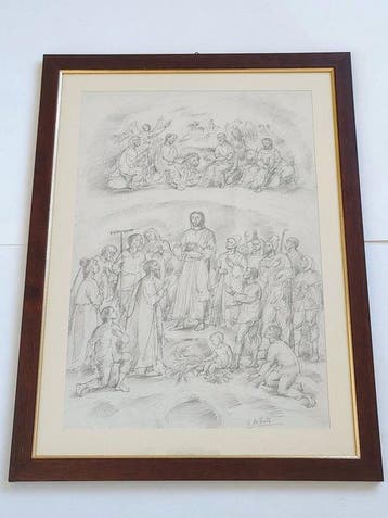 Oscar di Prata (1910-2002) - Le Christ bénissant - NO, Antiek en Kunst