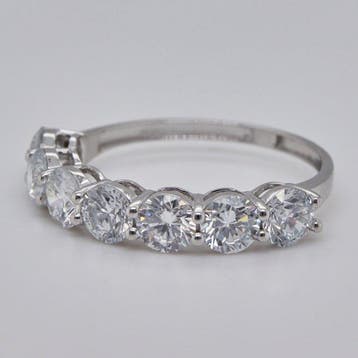 Zonder minimumprijs - Ring - 14 karaat Witgoud - 2.16ct. tw., Nieuw